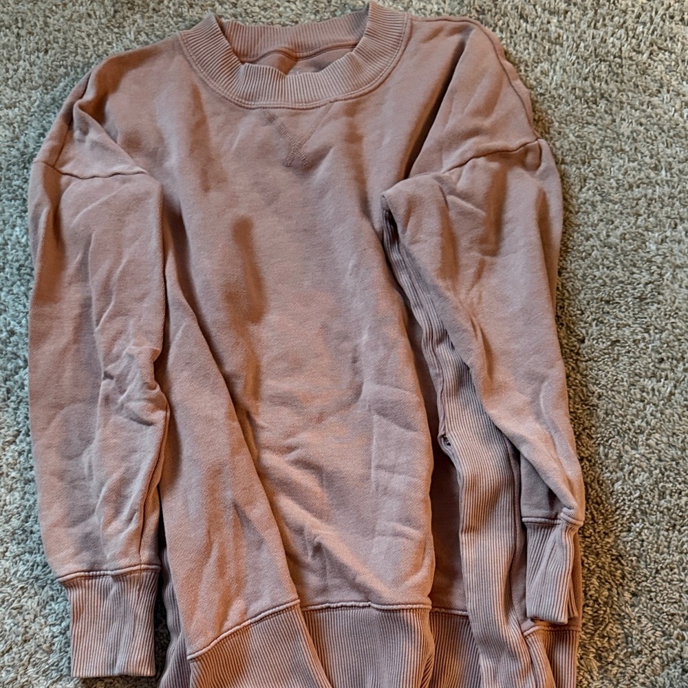 Aerie Pink Crew Neck Sweatshirt